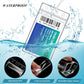100 Pack Clear Plastic Luggage Bag Tag Holder Badge Label Tag Holder with 100 Pack Luggage Loops Straps for Office Business Travel Supplies