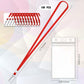 100 Pack Badge Lanyards with ID Card Holders Red Lanyards with Vertical Waterproof ID Badge Holder for Office, School, Travel (Red)