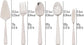 5-Piece Glossy Handle Silverware Hostess Set Stainless Steel Flatware Serving Set for Buffet Party Home Restaurant Mirror Polished Dishwasher Safe