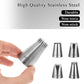 4 Pcs Extra Large Piping Tips Set Stainless Steel Square Round Cream Piping Tip Large Frosting Tips for Cake Decorating Cupcakes Cookies Puff Pastry