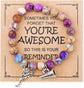 Cheer Bracelet, Imperial Stone Cheerleading Bracelet with Encouragement Card Charming Cheerleader Gifts Elegant Smooth Cheer Stuff with Cheerleader Jewelry Pendant