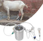2L Goat Milking Machine, Large Capacity Manual Milking Machine Effort Saving Goat Milker Adjustable Pulsating Pump Stainless Steel Bottle Portable Milking Kit for Sheep, Cow, Goat