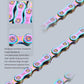 6 7 8 Speed Chain Rainbow Chain, 1/2 X 11/128 Inch 116 Links Lightweight Chain, Mountain Road Chain for Road with 2 Chain Connector