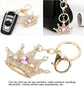 Crown Keychain, Gold 3D Sparkling Charm Rhinestones Crown Key Ring for Girls Women Car Keys Bag() Keychains