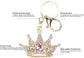 Crown Keychain, Gold 3D Sparkling Charm Rhinestones Crown Key Ring for Girls Women Car Keys Bag() Keychains