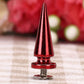 10Pcs 10x26MM Large Size Cone Spikes Punk Rivets Stud Screw Tree Shape Back Spikes for DIY Leather Shoes Jacket Craft Garment Bag(Red)