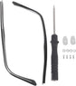 1 Pair Metal Glasses Replacement Temple, Eyeglass Arms Legs Replacement, Glasses Repair Kit Universal Glasses Arm Replacement Legs for Glasses, Sunglasses, Black