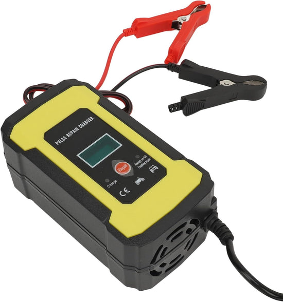 Pulse Repair Charger, Car Battery Charger Flame Resistant for Battery (US Plug)