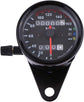 Motorcycle Odometer Speedometer Gauge Signal Dual Digital Display KM/H Universal 1pc(Black)