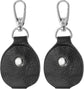 Leather Key Fob, Genuine Leather Keys Cover Portable Key Fob Air Tag Holder for Office Car Keys ID Key Cards