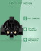Universal 36V Golf Cart Charger Plug Receptacle for EZGO, for Club Car, for Yamaha, for Taylor Dun, Golf Cart 2 Prong Charger Plug Receptacle