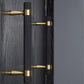 50PCS/Lot Solid Brass Cabinet Pulls Modern Gold with Black Knurled Textured Cabinet Handles Brass Pulls for Dresser Door Drawer Cabinet Hardware (128mm(96mm Hole Centers))