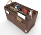 Purse Organizer Insert Handbag Tote Felt Organizer Bag in Bag Shaper Fit Neverfull Speedy Graceful MM GM Medium, BROWN