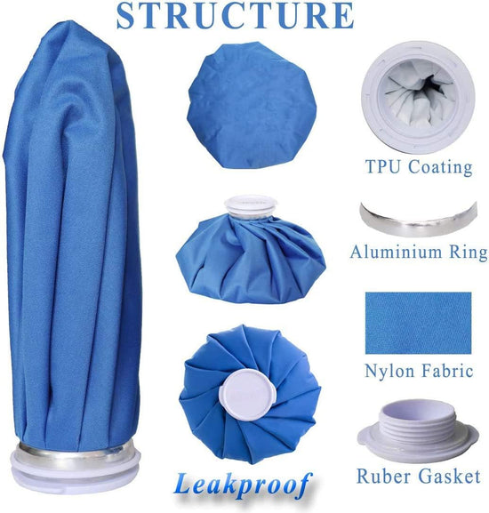 Ice Bags for Injuries Reusable Leak-Proof Ice Packs for Injury Hot Cold Therapy for Head Knee Ankle Face Back Shoulder Fever Elbow Pain Relief Soft Large Medium Small (11 9 6 Inch) 3 Pack