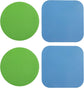 4pcs Jar Opener, Rubber, Multi-function Silicone Bottle Opener for Seniors with Arthritis Weak Hands Lid Cap Gripper Pads Kitchen Coasters Gadgets(Light Blue, Green)