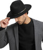 2XL/XL/L Felt Fedora Hats,M/S/XS Wide Brim Dress Hat,Plus Size Warm Panama Hat,Large Brim Jazz Hat for Women Men