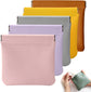 5PC Lambskin Pocket Cosmetic Bag Makeup Pouch for Women Mini Makeup Bag Travel Storage -Waterproof Portable Squeeze Top Self-closing