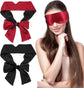 4Pcs Satin Blind Fold for Game, Soft Silk Blackout Blindfold for Adults Couples, 57&