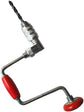 Swing Bit Brace with 4 Jaw Chuck, Hand Drill Manual Hand Crank Drill with A Bit,Carpenters Brace for Wood Plastic Acrylic, Woodworking Hole Punch Tool,10inch