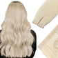Tape in Hair Extensions Human Hair Platinum Blonde 18 Inch 20pcs 50g/pack Straight Hair Extensions Tape in Seamless Skin Weft Tape in Natural Hair for Women(