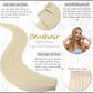 Tape in Hair Extensions Human Hair Platinum Blonde 18 Inch 20pcs 50g/pack Straight Hair Extensions Tape in Seamless Skin Weft Tape in Natural Hair for Women(