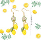 Lemon Earrings, Yellow Lemon Hook Earrings Resin Sweet Dangle Drop Lime Fruit Food Earring Dainty Cute Lemon Accessories Costume Dress Jewelry Gift for Women Lady