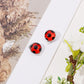 1 Pair Ladybug Earrings, Silver Clip Earrings Lady Bug Clip On Earrings Metal Red Bug Insect Stud Earrings Jewelry for Halloween Carnival
