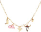 Cowgirl Necklace for Women, Dainty Gold Boot Hat Heart Charm Western Chain Chunky Trendy Fashion Pendant Outfit Jewelry Gift