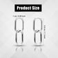 S925 Sterling Silver Link Chain Hoop Earrings, Small Oval Geometric Circle Minimalist U-Shaped Drop Earrings Convertible Paperclip Link Dangle Fashion Jewelry for Women(Silver)