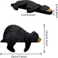 Woodland Nursery Decor For Baby, Black Bear Decoration, Wooden Wilderness Sleeping Bear, Safari Forest Decor For Classroom Bedroom Nursery Room Shelf (Black)