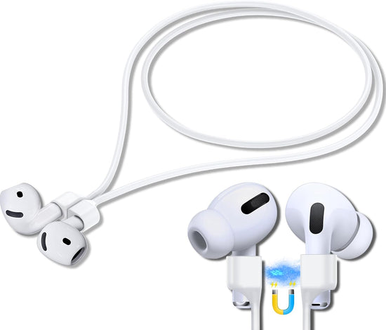 AirPod Strap with Magnetic,AirPod Lanyard Anti-Lost Cord for Sports Anti-Loss, AirPod Accessories Compatible with AirPods 4 Case 2024, AirPod Pro 2nd/1st, AirPod 3, AirPod 2/1- White 1 Pack