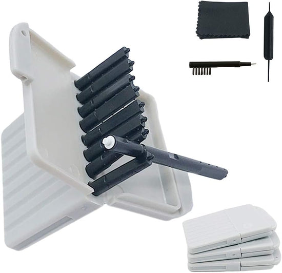 Hearing aid Wax Guards Filters Cerumen Stop Wax Traps for Phonak, Unitron, Widex Hearing aids Cleaner with Cleaning Brush kit Tools and Carry case – 3Packs/24 Filters