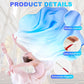 2 Set 55" Praise Dance Worship Flags, with Scalable Rod Semicircle Worship Angel Wing Flag, for Church Dance Performances (White Blue Blue)