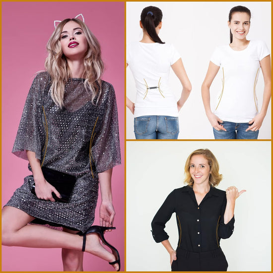 5 Pcs Fit Dress Cinch Clips Set Retro Cardigan Collar Back Cinch Shawl Clip