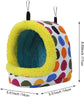 Bird Hanging Hammock Winter Warm Parrot Nest House Bed Plush Snuggle Pet Cave Hammock Toy for Conure Lovebird Budgie Parakeet Cockatiel Cage Accessory (Medium)