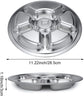 Stainless Steel Round Divided Plate 6 Sections