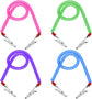 4Pcs Bib Holder Clip Dental Napkin Clip, Neck Chains with Metal Clips for Dental Clinic, Colorful Dentist Bib Holder Clip Napkin Dental Bib Clips for Bibs Face Cover Kids Adult and Elderly