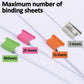 2 Pcs Portable Handheld Paper Clam Clip Dispenser Paper Clam Clip Dispenser with 100 Pcs Paper Clam Clip Refills Mini Push Stapler Paper Cip Dispenser Paper Clamps for Fixing Paper Documents
