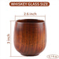 2 Pcs Wooden Whiskey Glasses, Bourbon Glass Gifts for Men, Old Fashioned Bourbon Whiskey Tasting Glasses – Groomsmen Gifts, Dad’s Birthday & Retirement Gift for Men