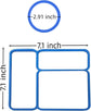 Vacuum Bottle Seal Gasket and Lid Seal Gasket Suitable For OmieBox - bento box accessories - Food-Safe Silicone Rubber (Blue) - Lunch Box NOT Included - Compatible with omie lunch box