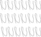 18pcs Metal Curtain Hooks, 1.2 Inch Drapery Pin and Hook for Pleated Drapes, Stainless Steel Door/Window/Shower Curtain, Silver