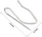 18pcs Metal Curtain Hooks, 1.2 Inch Drapery Pin and Hook for Pleated Drapes, Stainless Steel Door/Window/Shower Curtain, Silver