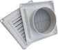 4" Louvered Vent Cover Stops Birds Nesting for Outside Dryer Exhaust Air Vent Cover with 4 Screws for Easy Installation