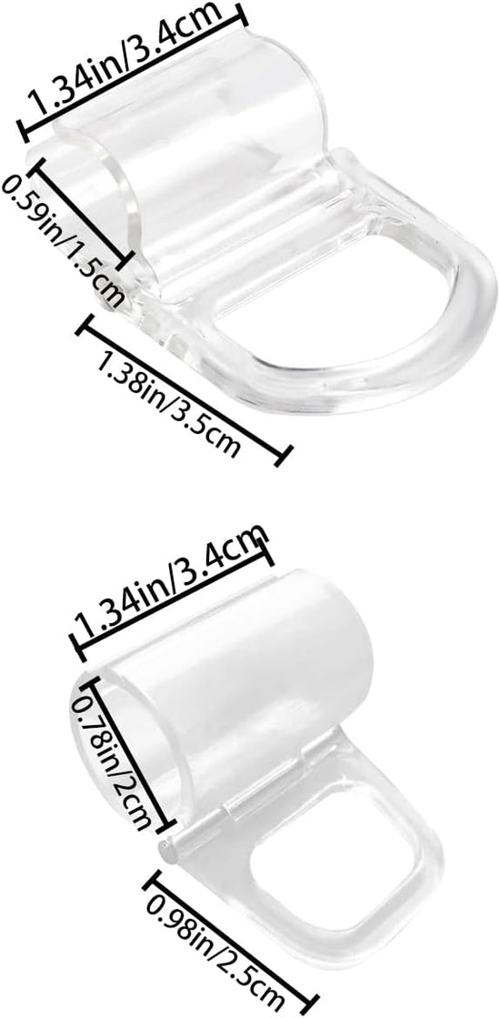 12 Pack Roller Shades Pull Down Clips Cordless Pleated Window Shades Handle Window Shade Pulls Blinds Shades Lifting Transparent Handle Window Shades Clamp for Home Rolling Curtain Accessories