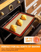 Silicone Mats, 2 Pack Nonstick Baking Sheet Liners, 26" x 11" Pastry Mat for Cookies, Candy, Bread & Pastry
