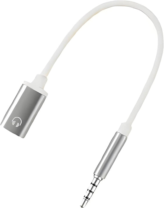 Silver Headphone Jack Adapter, 3.5mm Male to TypeC Female Audio Cable Cord, USB C to Aux Audio Dongle Cable Cord, Compatible with MP3 Players, CD Players, Laptops, Tablets, Smartphone