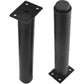 (25-42cm, black) Set of 4 strong adjustable metal furniture legs-YuJia