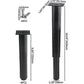(25-42cm, black) Set of 4 strong adjustable metal furniture legs-YuJia