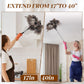 40 inches Extendable Ostrich Feather Duster， Fluffy Long Handle Reusable Duster for Cleaning Ceiling Fans, Pendant Lamps, High Ceilings, Blinds, and Furniture