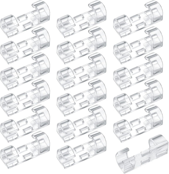 120 Pcs Adhesive Cable Clips, Cable Management Clips, Clear Cable Organizer, Cord Holder, Wire Clips, Sticky Cable Wire Cord Clips Holder for Car Office Home Desktop PC TV Laptop Ethernet Cable